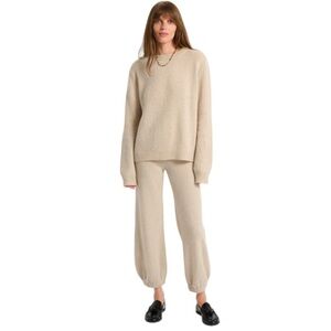SPRWMN Cashmere Jogger Leisure Pant NWOT in Latte